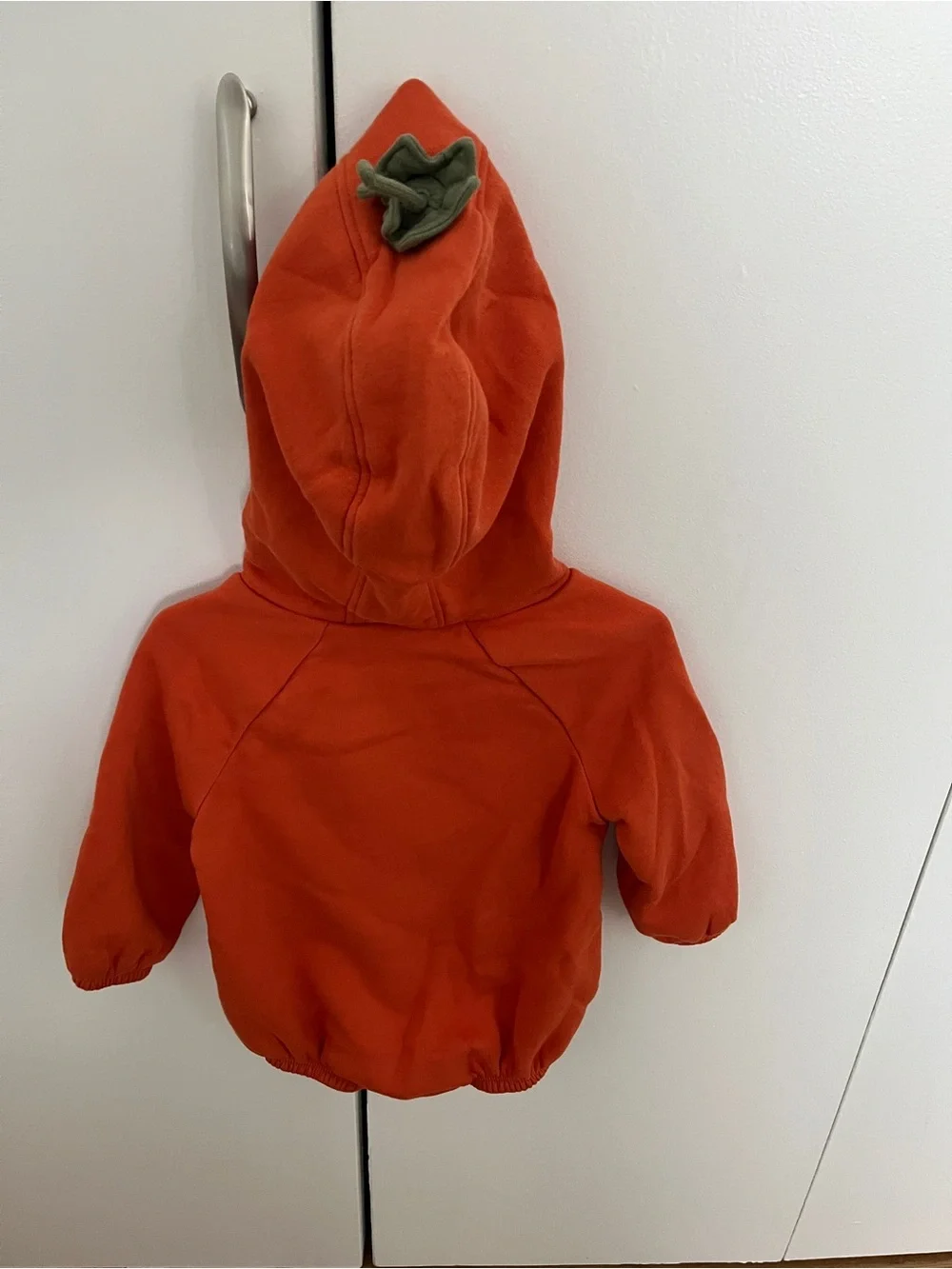 Old Navy Orange Pumpkin Face Hooded Costume Bodysuit